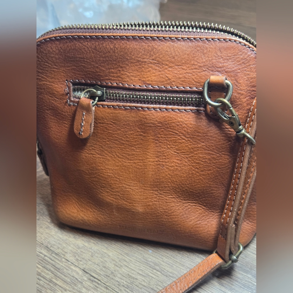 Pratesi Firenze Brown Leather Crossbody Bag - Picture 4 of 8